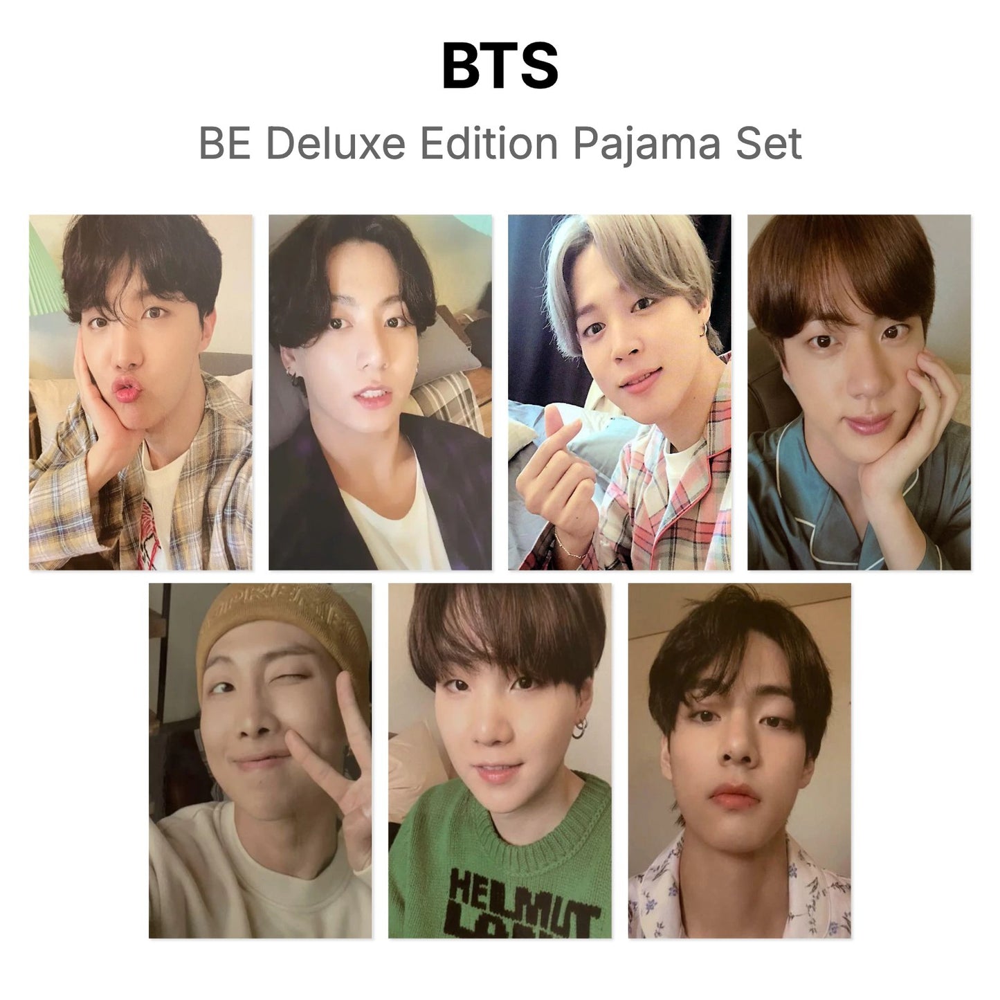 BTS BE Deluxe Edition Pyjama Set Offizielle Fotokarte