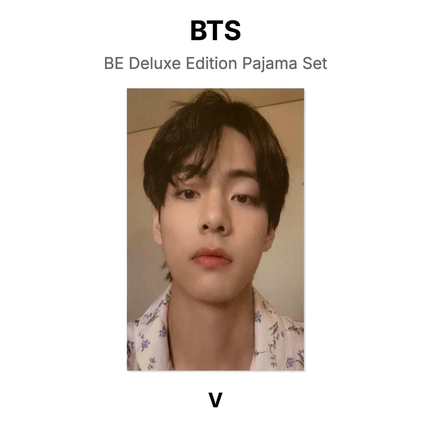 BTS BE Deluxe Edition Pyjama Set Offizielle Fotokarte