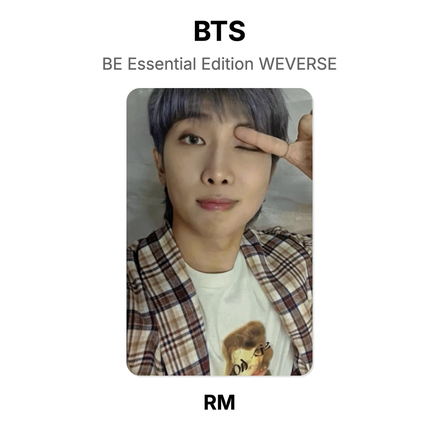 BTS BE Essential Edition WEVERSE Official Photocard