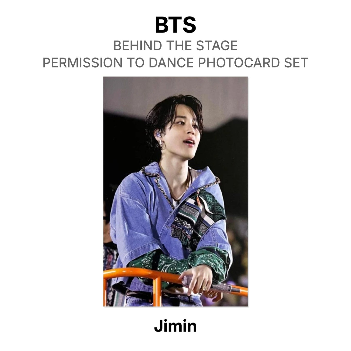 BTS BEHIND THE STAGE : PERMISSION TO DANCE PHOTOCARD SET Official Photocard