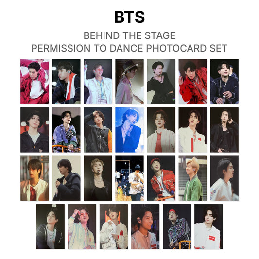 BTS BEHIND THE STAGE : PERMISSION TO DANCE PHOTOCARD SET Official Photocard