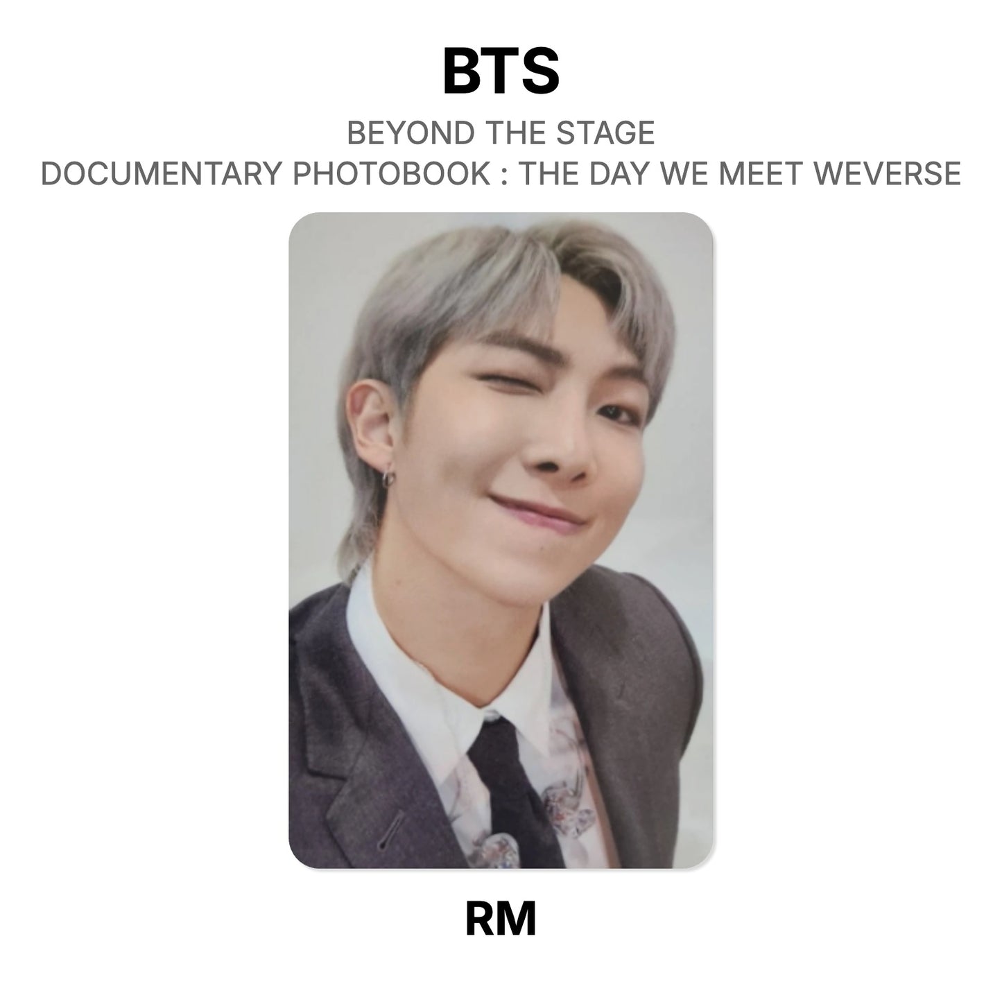 BTS BEYOND THE STAGE BTS DOCUMENTARY PHOTOBOOK : THE DAY WE MEET WEVERSE Official Photocard