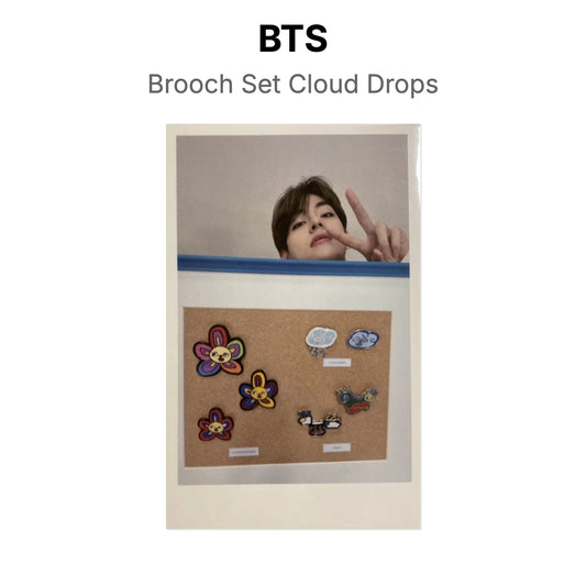 BTS Brooch Set Cloud Drops Official Photocard