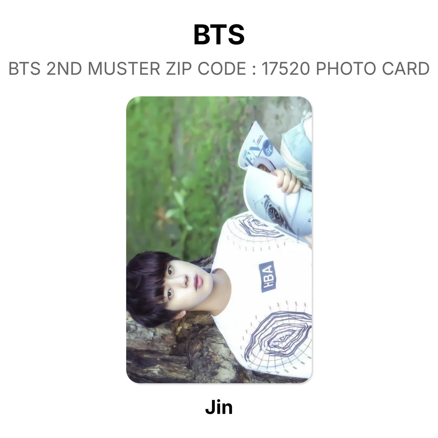 BTS BTS 2ND MUSTER ZIP CODE : 17520 PHOTO CARD Official Photocard
