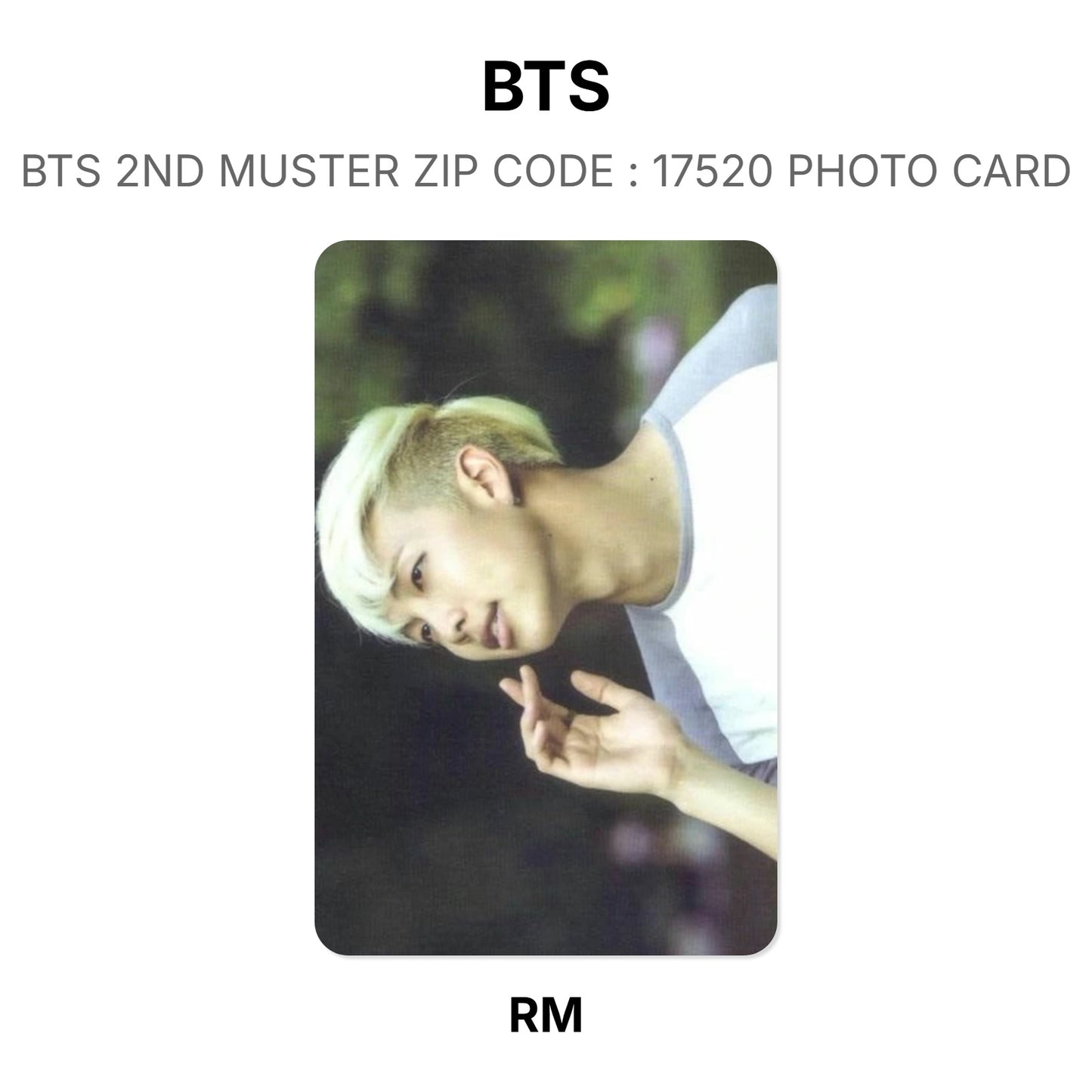 BTS BTS 2ND MUSTER ZIP CODE : 17520 PHOTO CARD Official Photocard