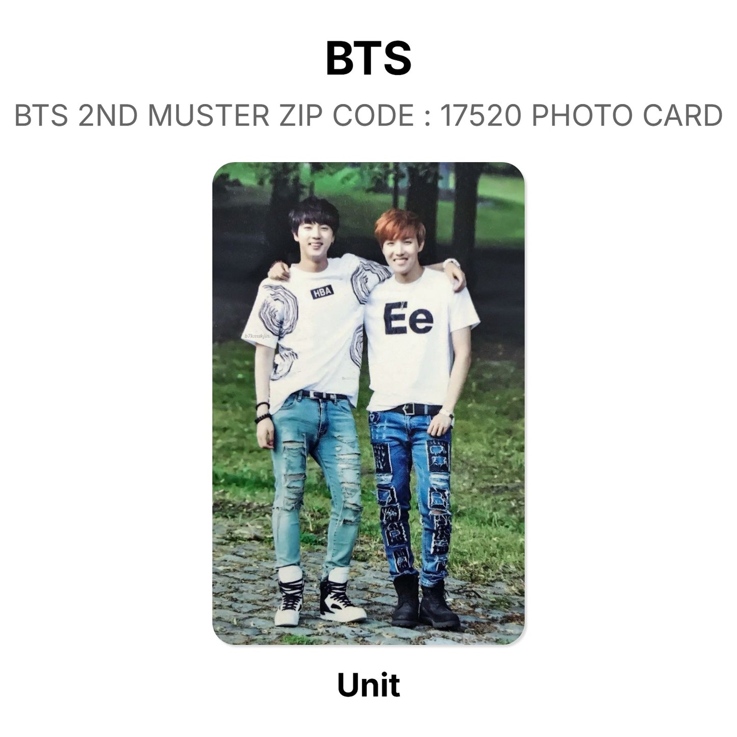 BTS BTS 2ND MUSTER ZIP CODE : 17520 PHOTO CARD Official Photocard