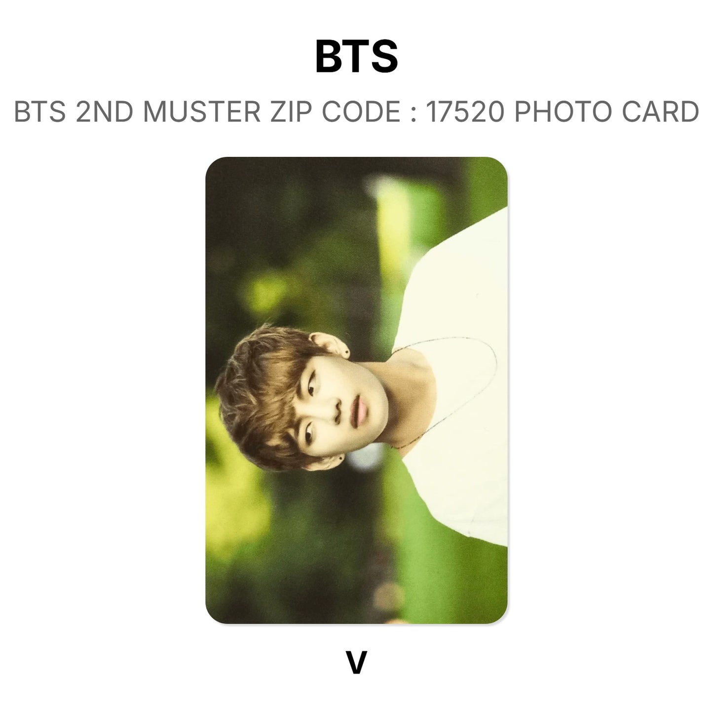 BTS BTS 2ND MUSTER ZIP CODE : 17520 PHOTO CARD Official Photocard