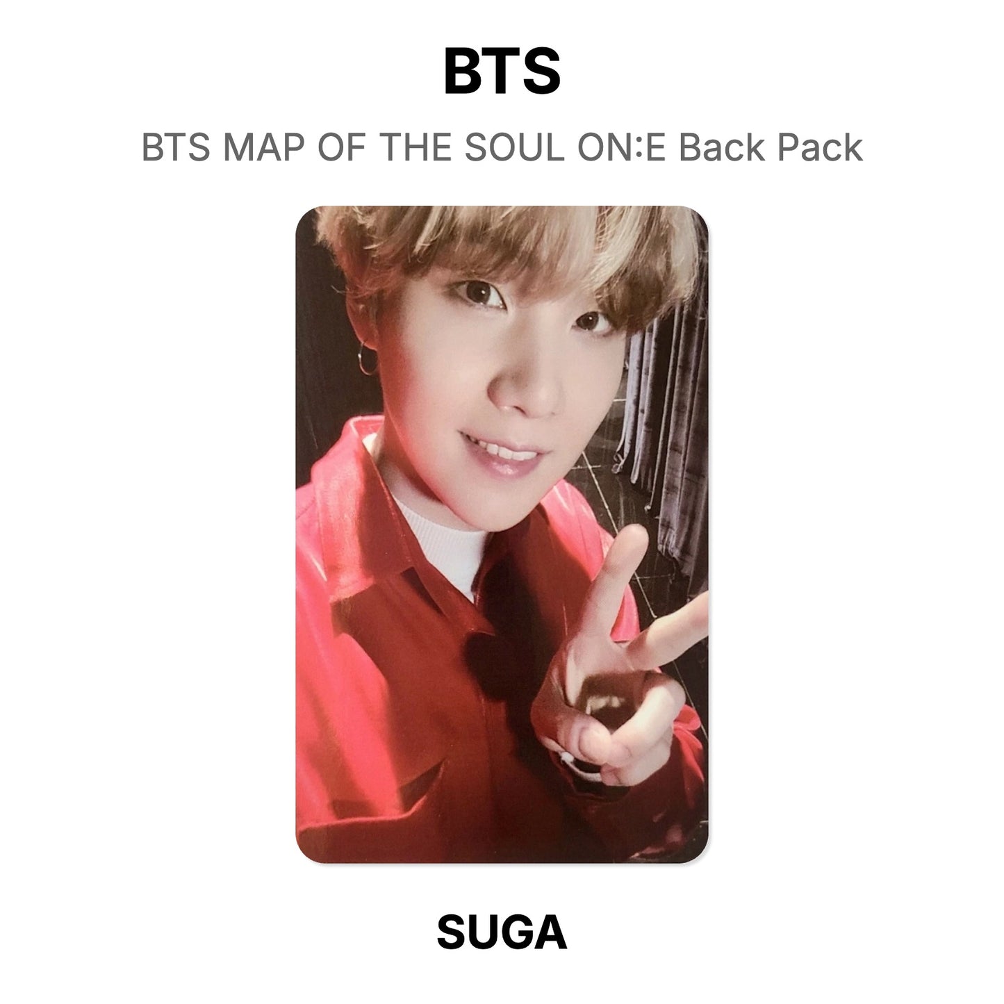 BTS BTS MAP OF THE SOUL ON:E Back Pack Official Photocard