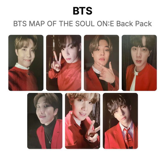 BTS BTS MAP OF THE SOUL ON:E Back Pack Official Photocard