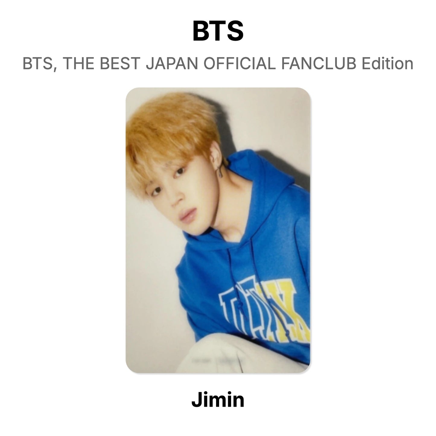 BTS BTS, THE BEST JAPAN OFFICIAL FANCLUB Edition Official Photocard