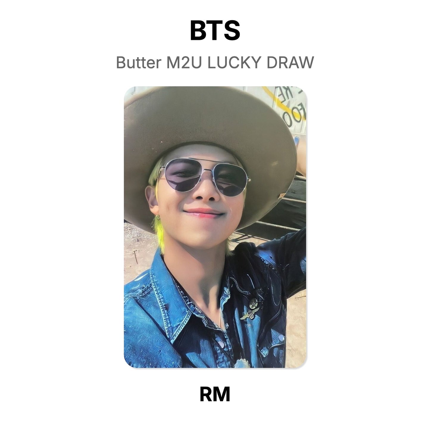 BTS Butter M2U LUCKY DRAW photocard oficial