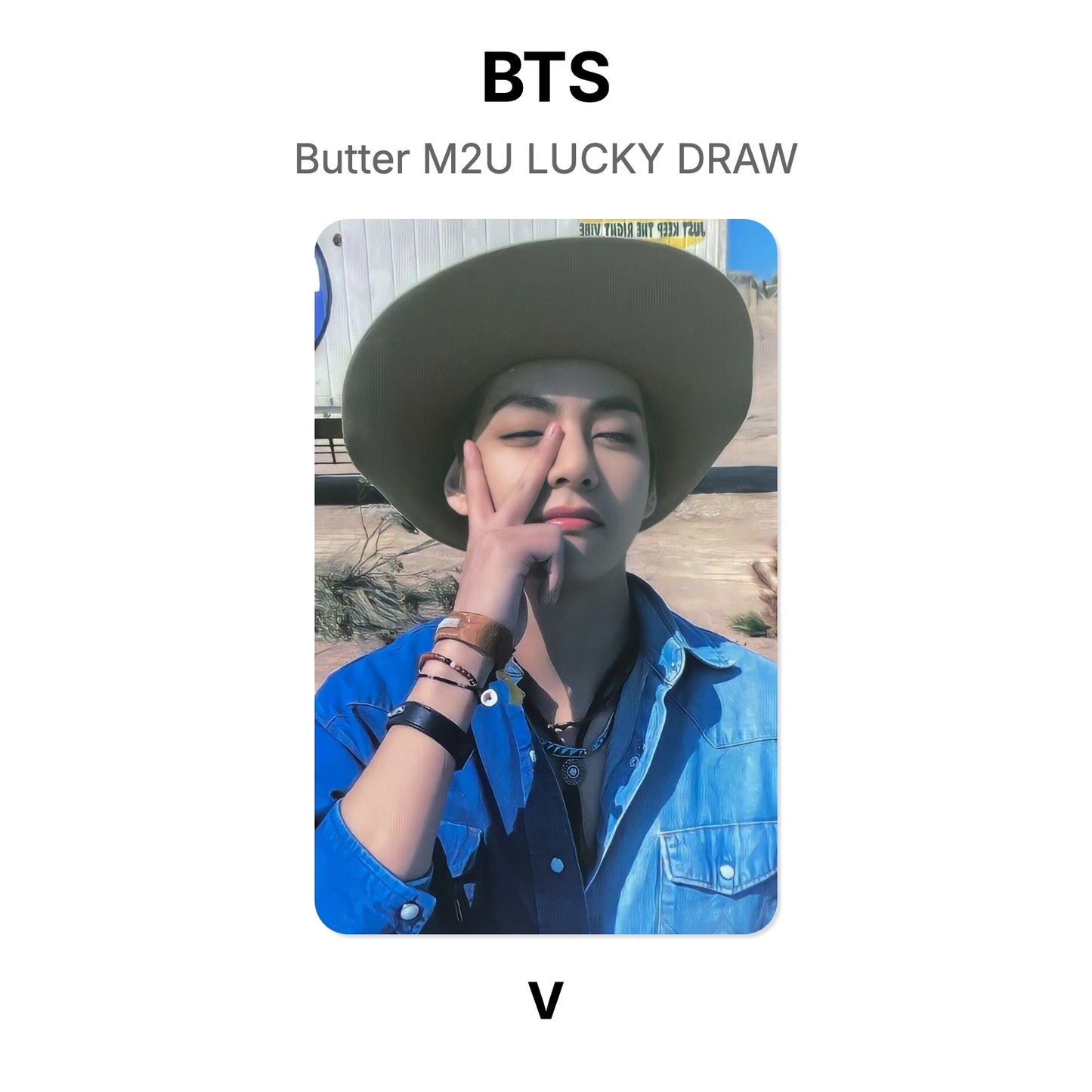 BTS Butter M2U LUCKY DRAW photocard oficial