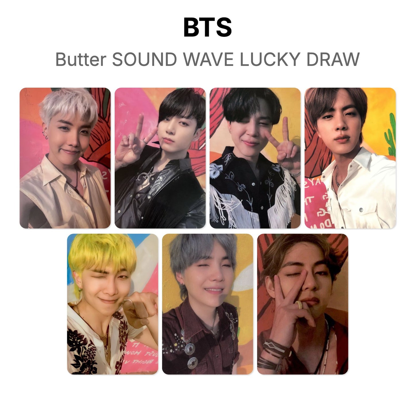 BTS Butter SOUND WAVE LUCKY DRAW photocard officielle