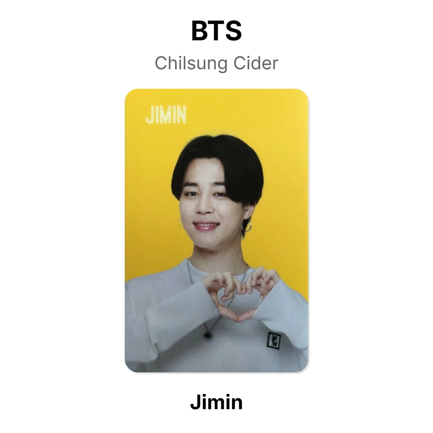 BTS Chilsung Cider Offizielle Photocard