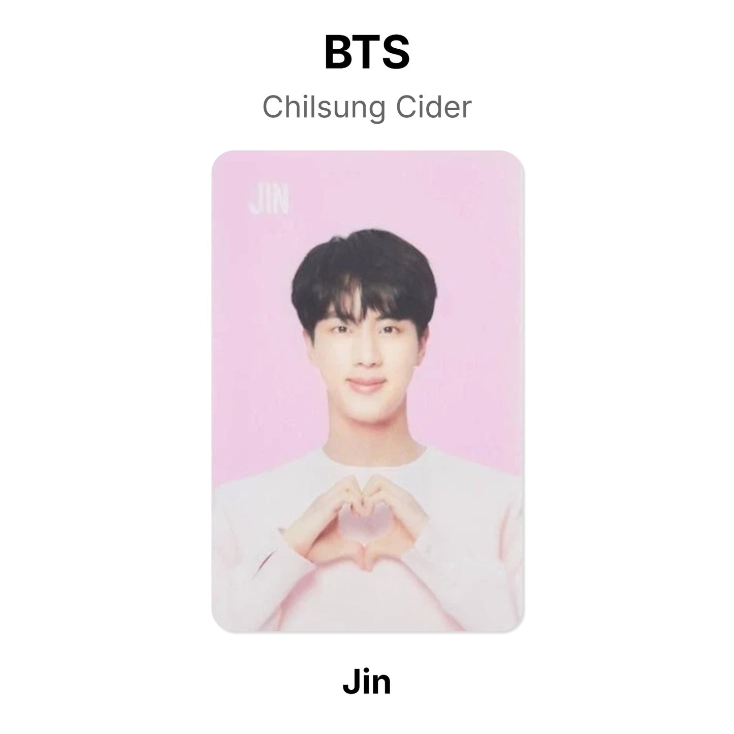 BTS Chilsung Cider Offizielle Photocard