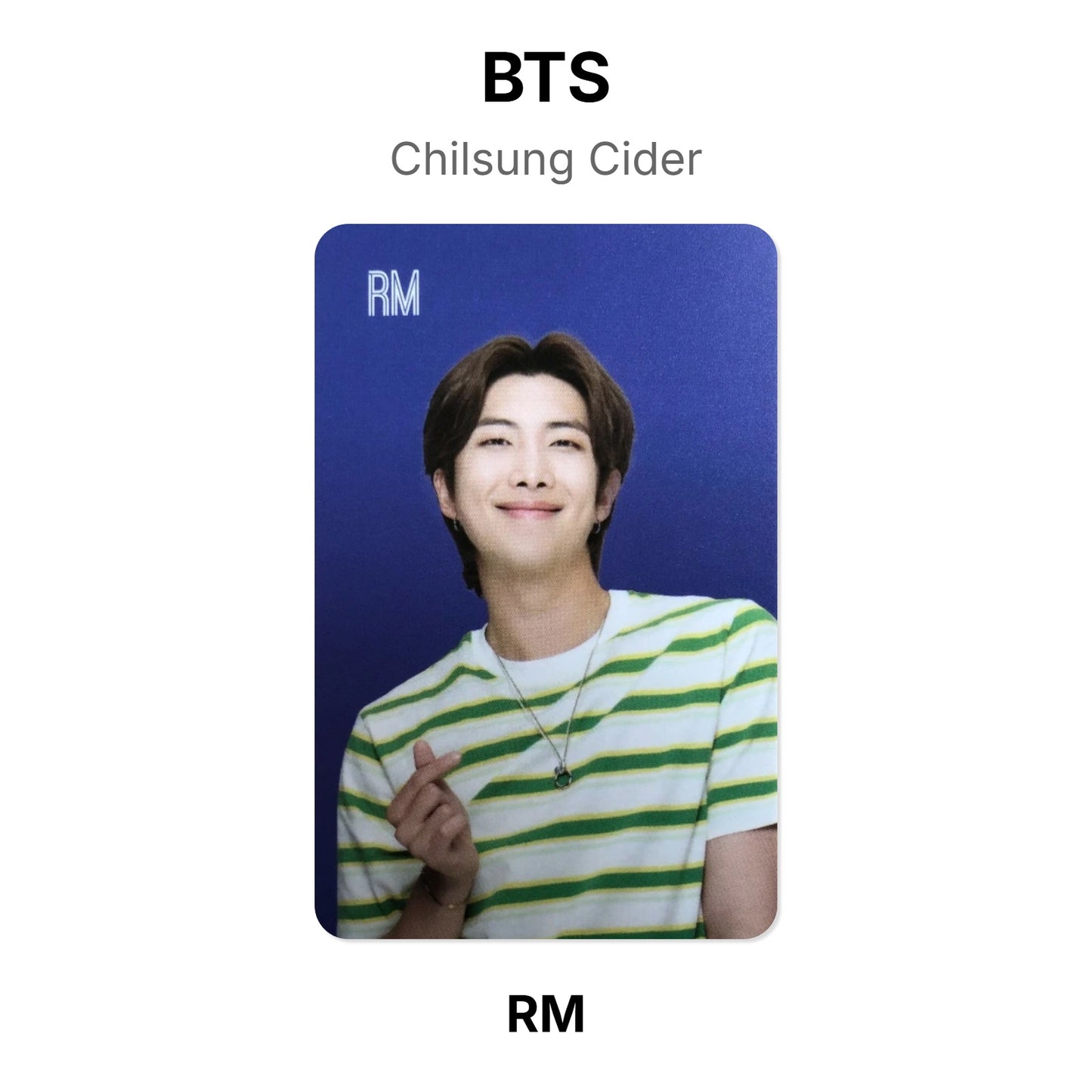 BTS Chilsung Cider Offizielle Photocard