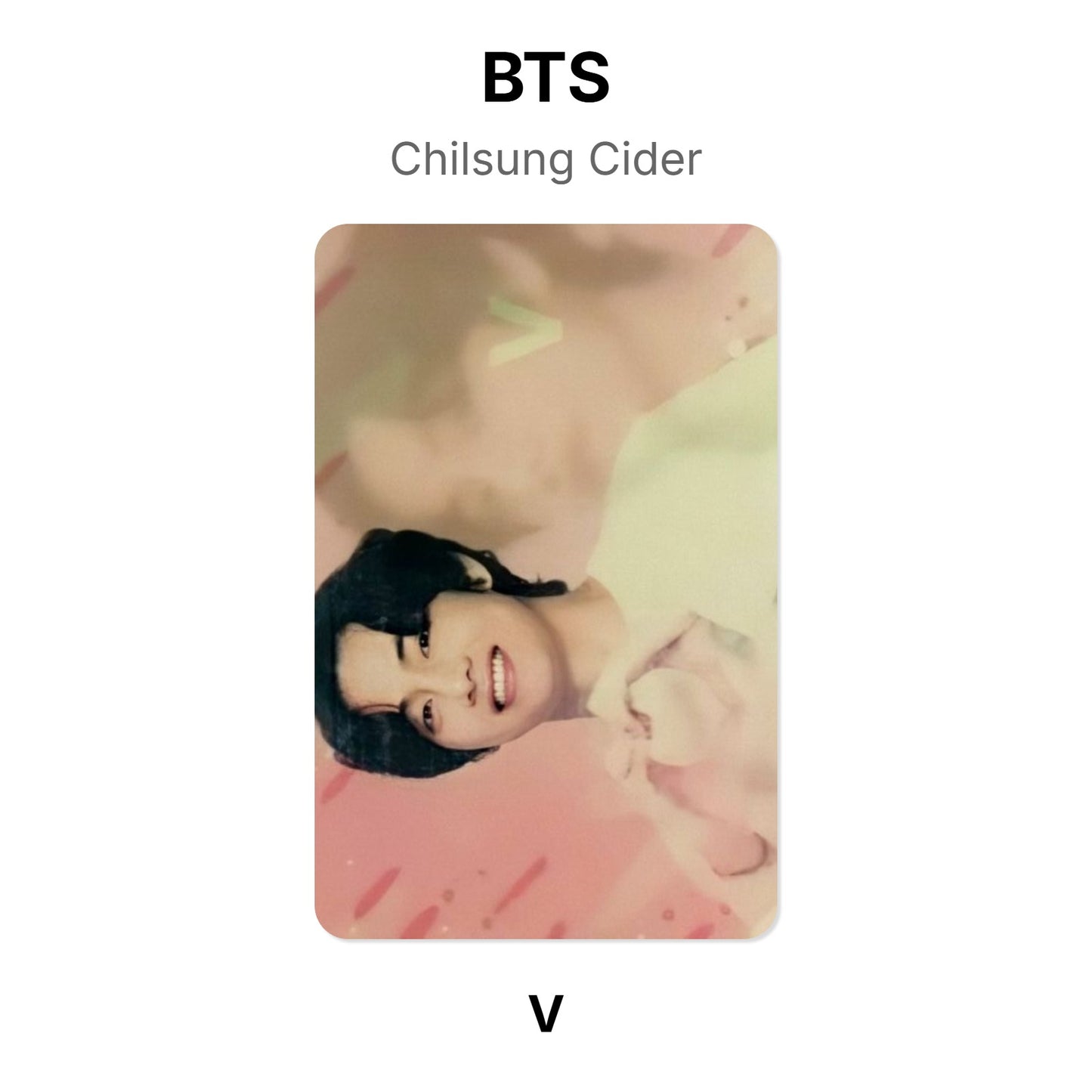 BTS Chilsung Cider Offizielle Photocard