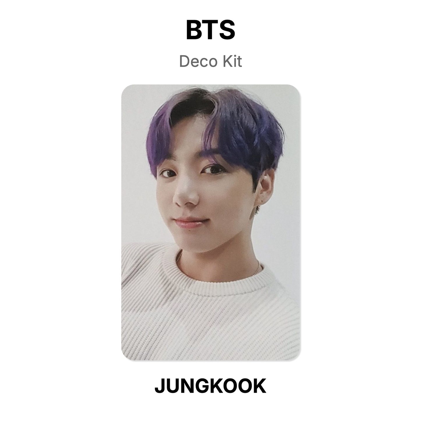 BTS Deco Kit photocard oficial