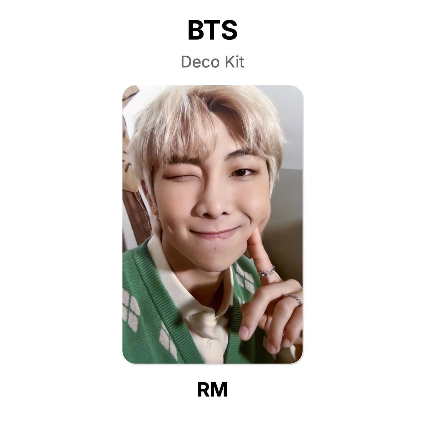 BTS Deco Kit photocard oficial