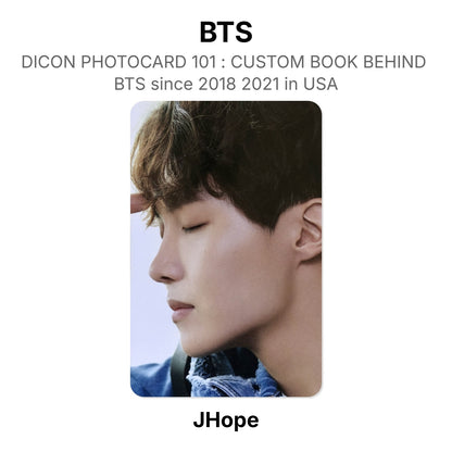 BTS DICON PHOTOCARD 101 : CUSTOM BOOK BEHIND BTS since 2018 2021 in USA virallinen Photocard