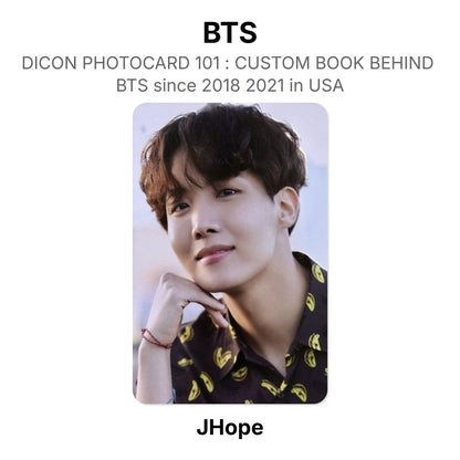 BTS DICON PHOTOCARD 101 : CUSTOM BOOK BEHIND BTS since 2018 2021 in USA virallinen Photocard