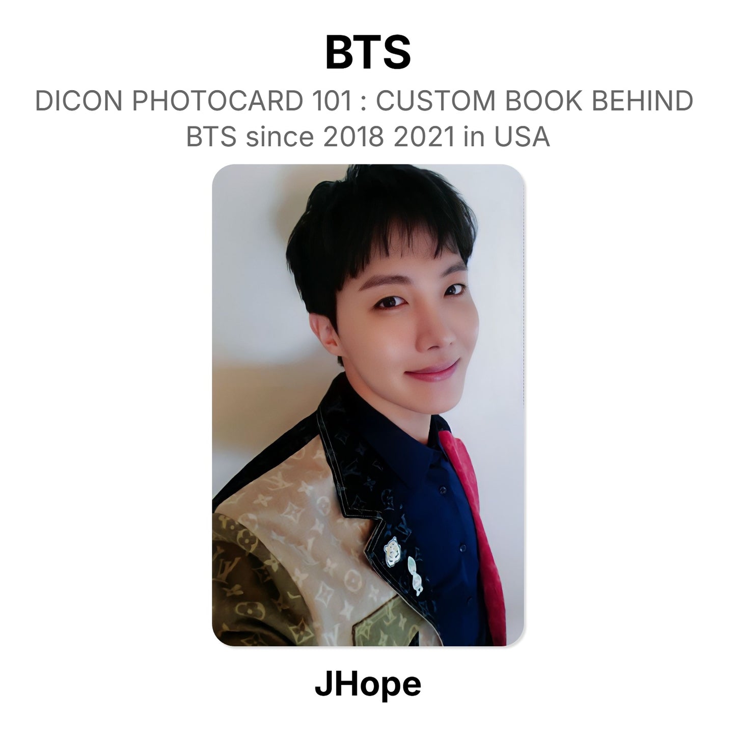 BTS DICON PHOTOCARD 101 : CUSTOM BOOK BEHIND BTS since 2018 2021 in USA virallinen Photocard