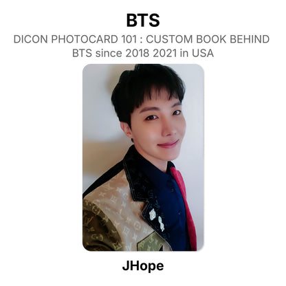BTS DICON PHOTOCARD 101 : CUSTOM BOOK BEHIND BTS since 2018 2021 in USA virallinen Photocard
