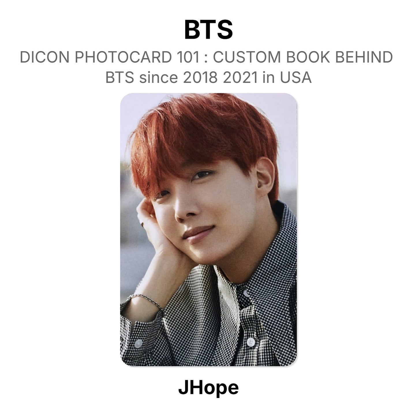 BTS DICON PHOTOCARD 101 : CUSTOM BOOK BEHIND BTS since 2018 2021 in USA virallinen Photocard
