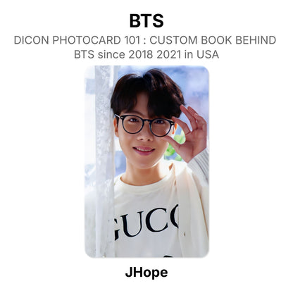 BTS DICON PHOTOCARD 101 : CUSTOM BOOK BEHIND BTS since 2018 2021 in USA virallinen Photocard