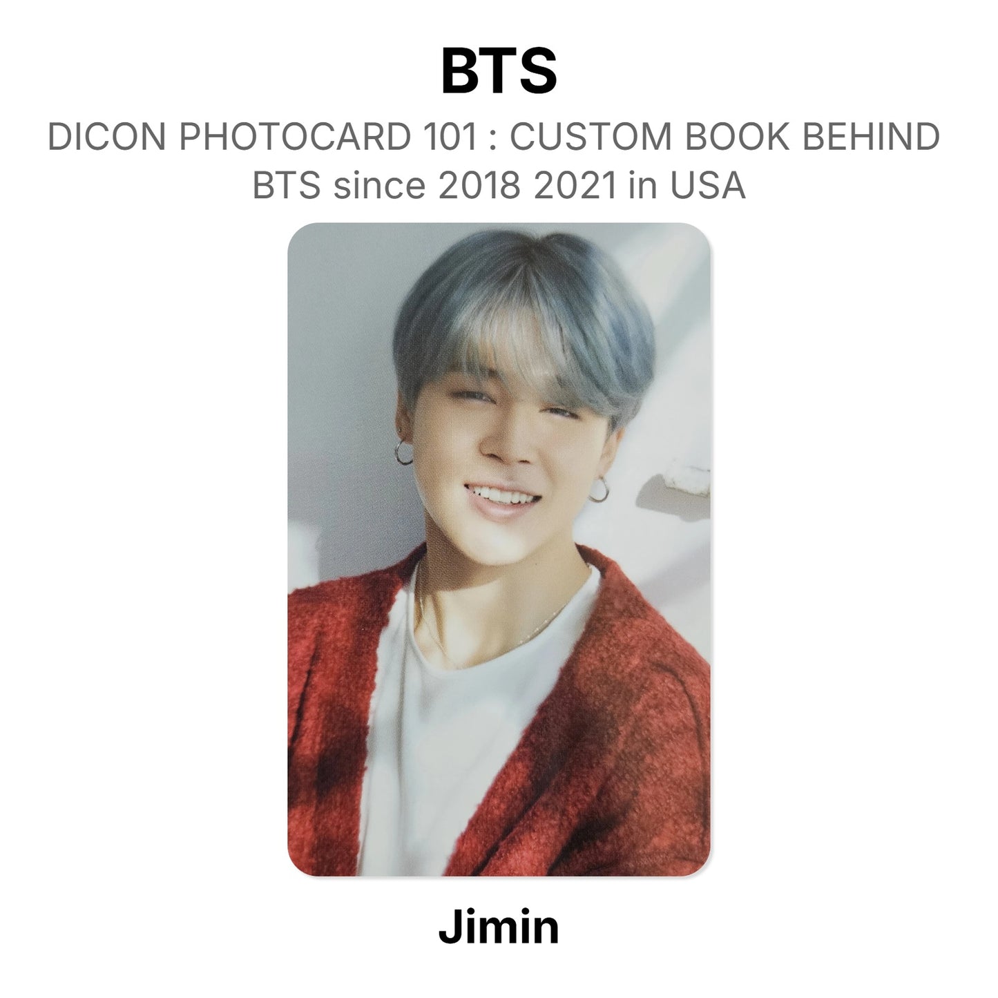 BTS DICON PHOTOCARD 101 : CUSTOM BOOK BEHIND BTS since 2018 2021 in USA virallinen Photocard