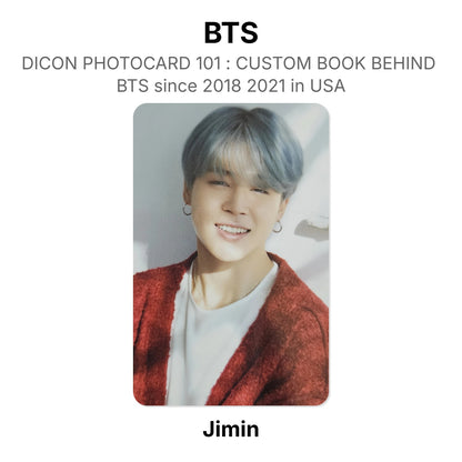 BTS DICON PHOTOCARD 101 : CUSTOM BOOK BEHIND BTS since 2018 2021 in USA virallinen Photocard