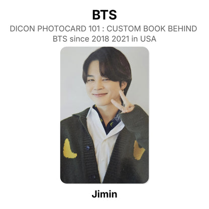 BTS DICON PHOTOCARD 101 : CUSTOM BOOK BEHIND BTS since 2018 2021 in USA virallinen Photocard