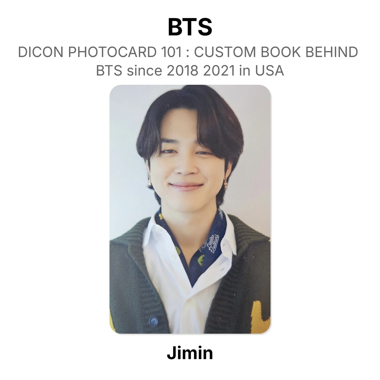 BTS DICON PHOTOCARD 101 : CUSTOM BOOK BEHIND BTS since 2018 2021 in USA virallinen Photocard
