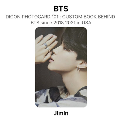 BTS DICON PHOTOCARD 101 : CUSTOM BOOK BEHIND BTS since 2018 2021 in USA virallinen Photocard