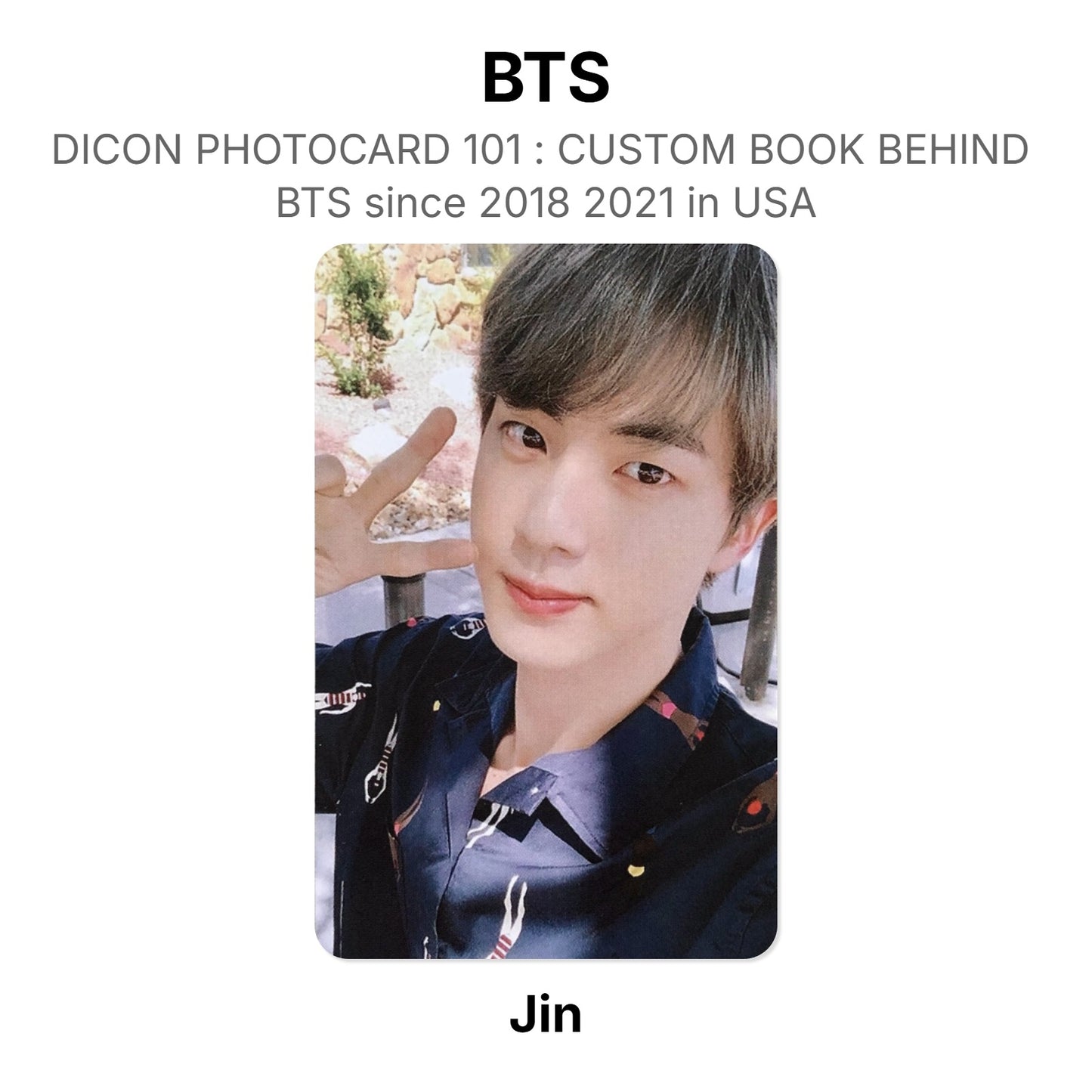 BTS DICON PHOTOCARD 101 : CUSTOM BOOK BEHIND BTS since 2018 2021 in USA virallinen Photocard