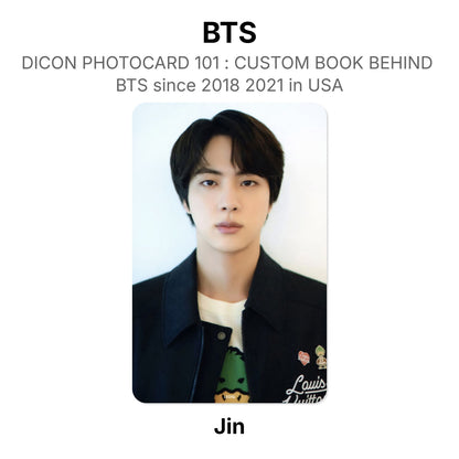 BTS DICON PHOTOCARD 101 : CUSTOM BOOK BEHIND BTS since 2018 2021 in USA virallinen Photocard