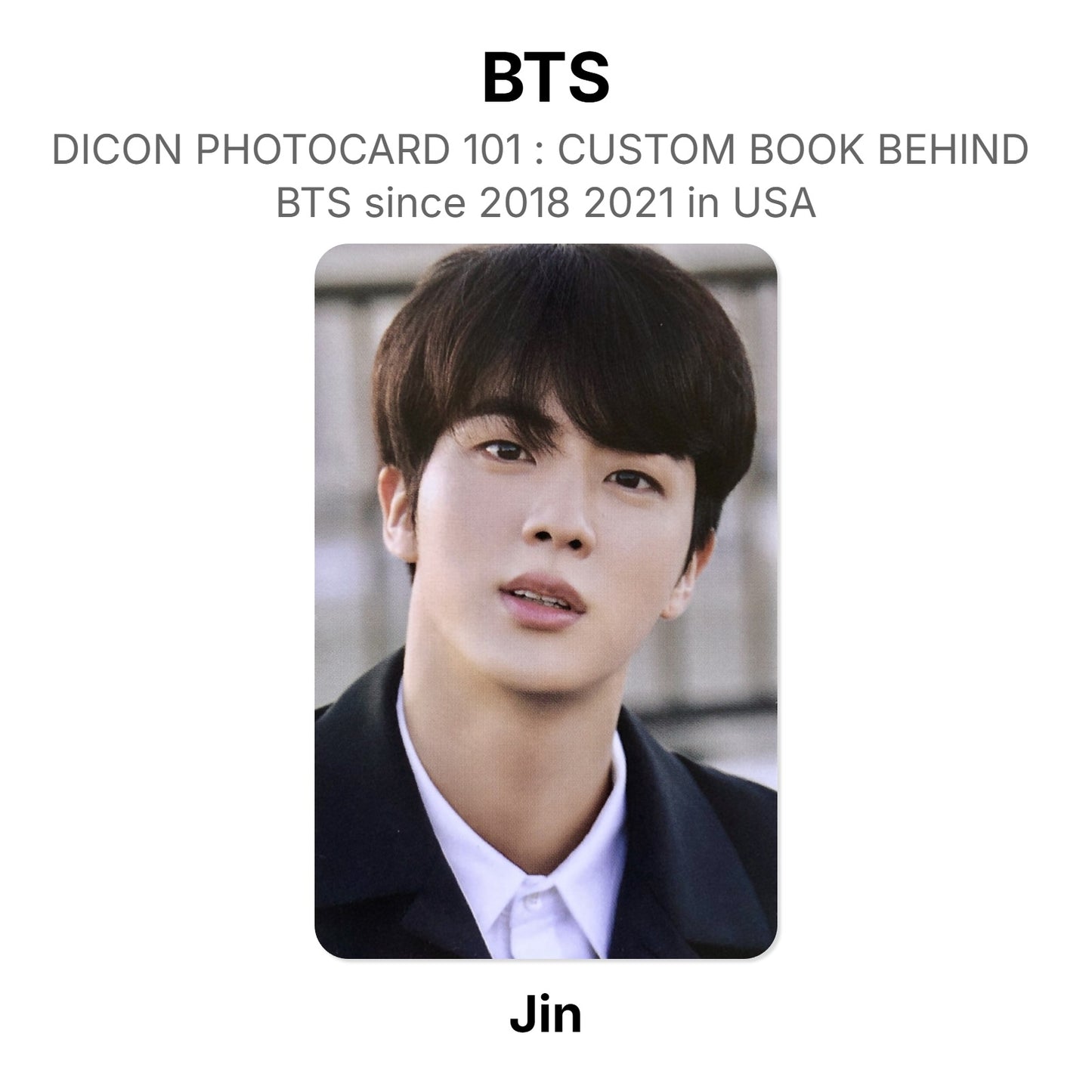 BTS DICON PHOTOCARD 101 : CUSTOM BOOK BEHIND BTS since 2018 2021 in USA virallinen Photocard