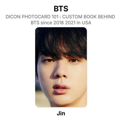 BTS DICON PHOTOCARD 101 : CUSTOM BOOK BEHIND BTS since 2018 2021 in USA virallinen Photocard