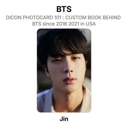 BTS DICON PHOTOCARD 101 : CUSTOM BOOK BEHIND BTS since 2018 2021 in USA virallinen Photocard