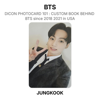 BTS DICON PHOTOCARD 101 : CUSTOM BOOK BEHIND BTS since 2018 2021 in USA virallinen Photocard