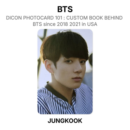 BTS DICON PHOTOCARD 101 : CUSTOM BOOK BEHIND BTS since 2018 2021 in USA virallinen Photocard
