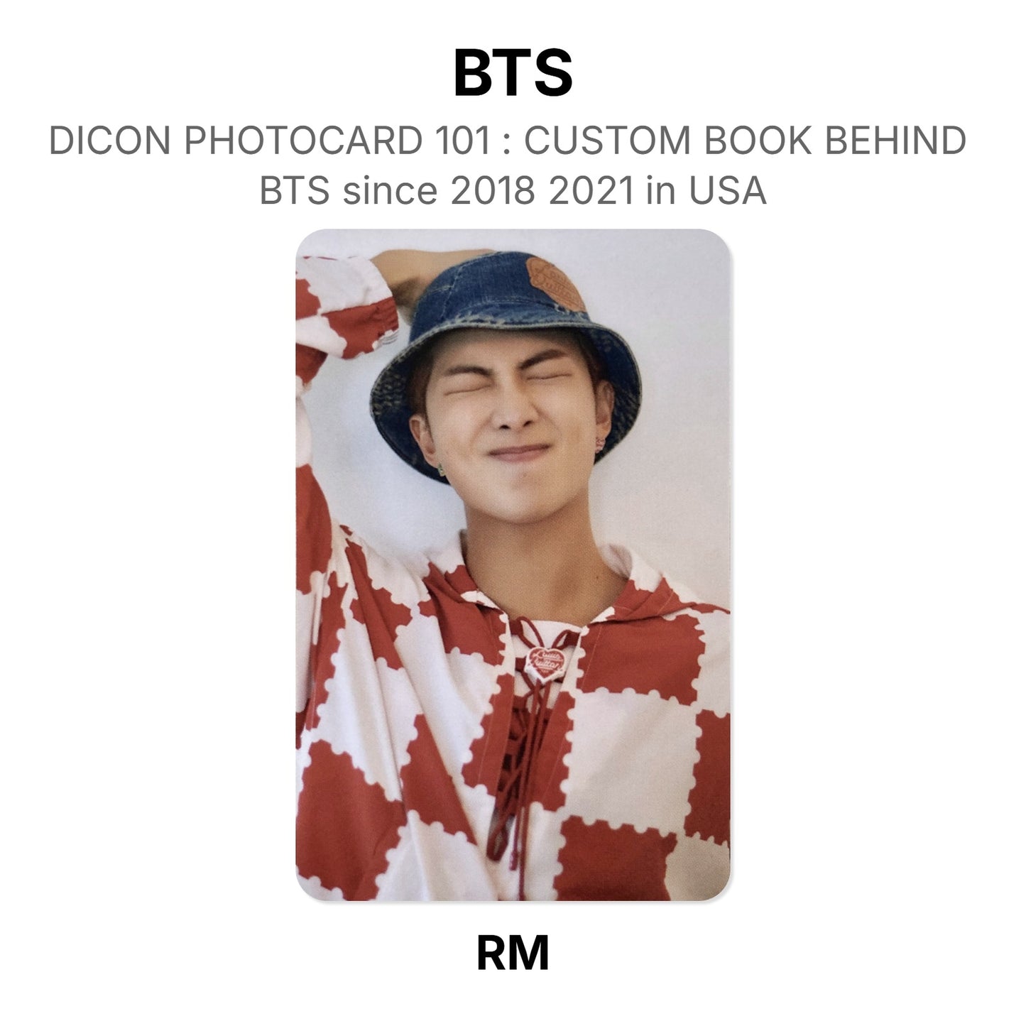 BTS DICON PHOTOCARD 101 : CUSTOM BOOK BEHIND BTS since 2018 2021 in USA virallinen Photocard