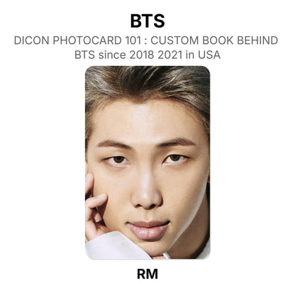 BTS DICON PHOTOCARD 101 : CUSTOM BOOK BEHIND BTS since 2018 2021 in USA virallinen Photocard