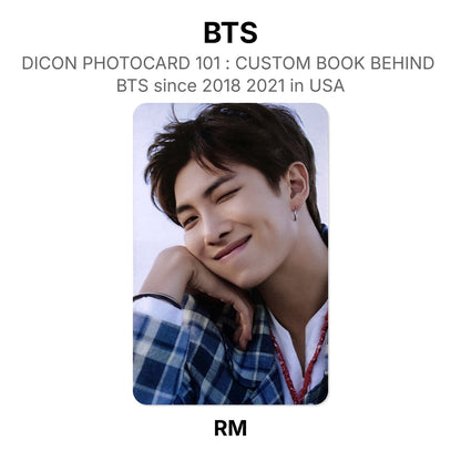 BTS DICON PHOTOCARD 101 : CUSTOM BOOK BEHIND BTS since 2018 2021 in USA virallinen Photocard