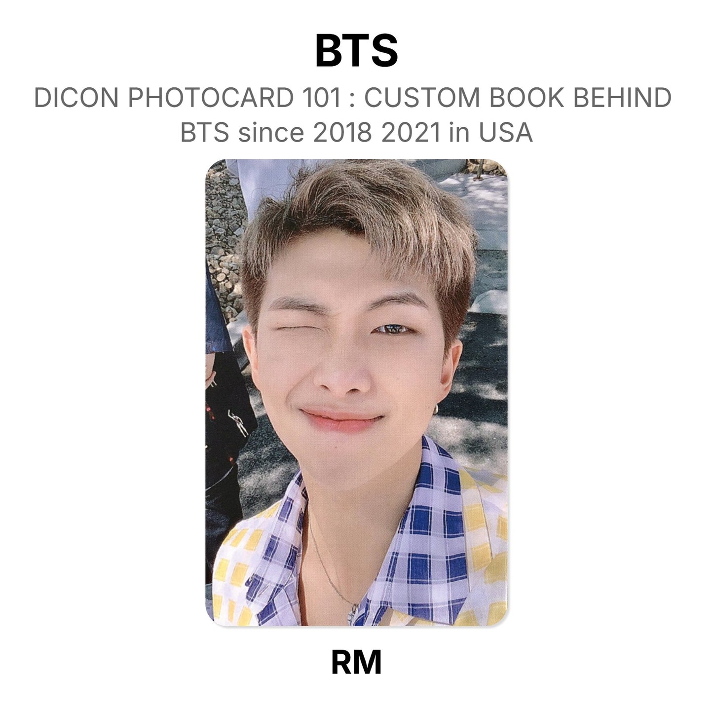 BTS DICON PHOTOCARD 101 : CUSTOM BOOK BEHIND BTS since 2018 2021 in USA virallinen Photocard