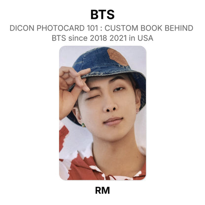 BTS DICON PHOTOCARD 101 : CUSTOM BOOK BEHIND BTS since 2018 2021 in USA virallinen Photocard