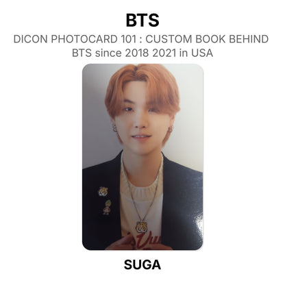 BTS DICON PHOTOCARD 101 : CUSTOM BOOK BEHIND BTS since 2018 2021 in USA virallinen Photocard