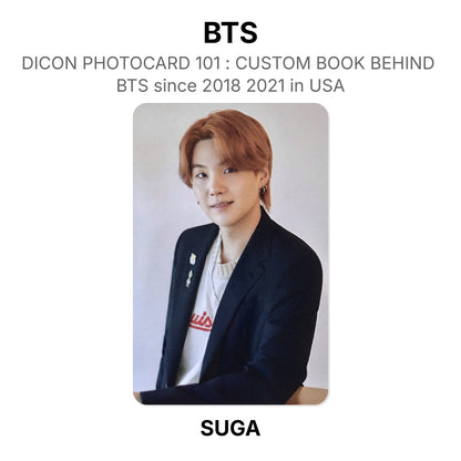 BTS DICON PHOTOCARD 101 : CUSTOM BOOK BEHIND BTS since 2018 2021 in USA virallinen Photocard