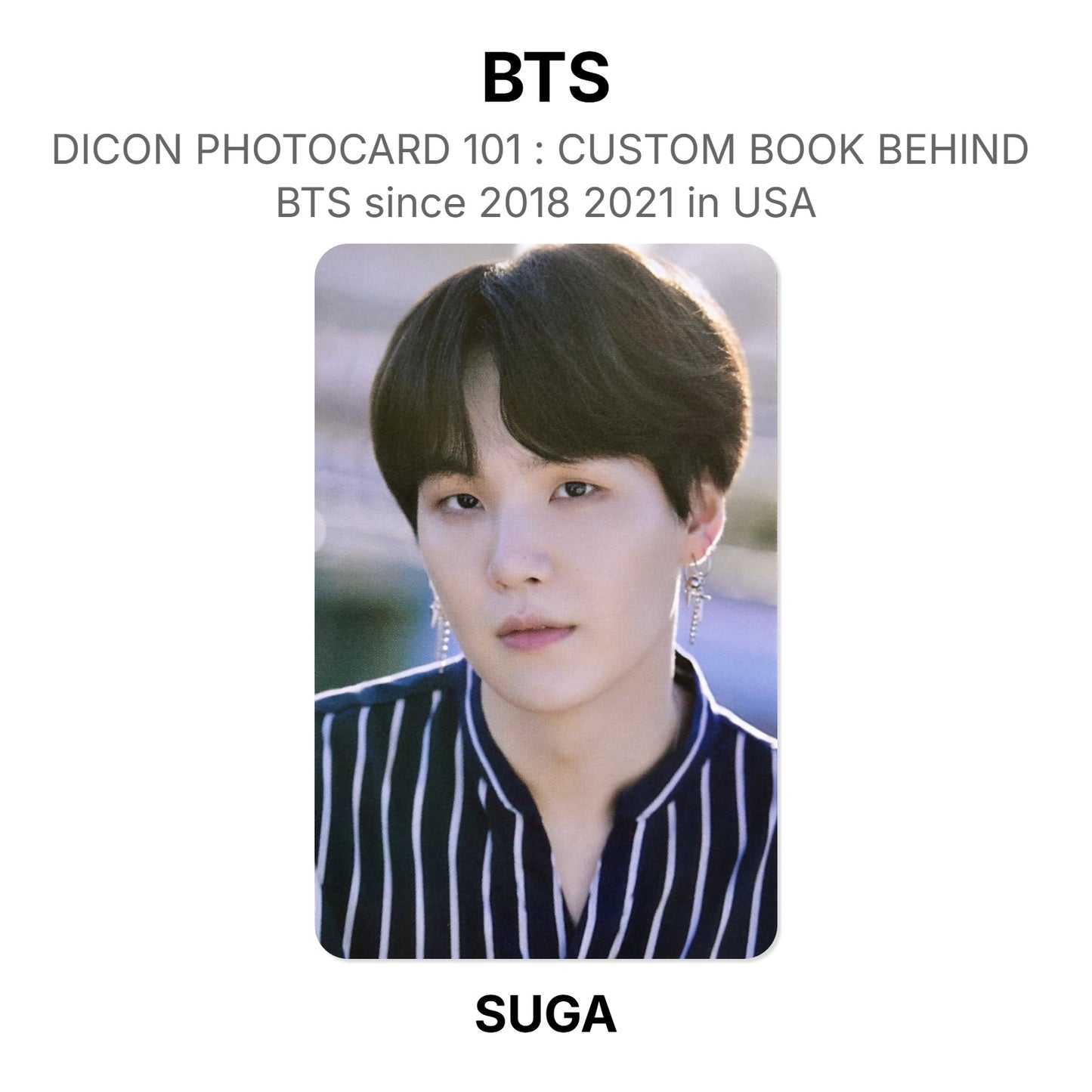 BTS DICON PHOTOCARD 101 : CUSTOM BOOK BEHIND BTS since 2018 2021 in USA virallinen Photocard