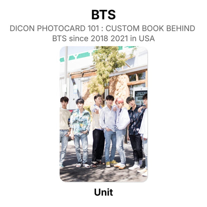 BTS DICON PHOTOCARD 101 : CUSTOM BOOK BEHIND BTS since 2018 2021 in USA virallinen Photocard